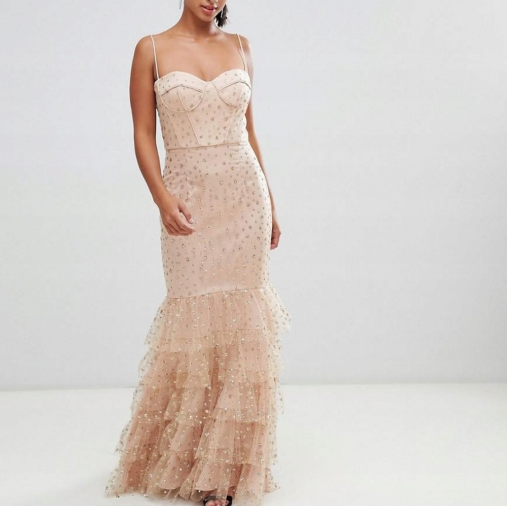 Needle & Thread tulle maxi dress size XS